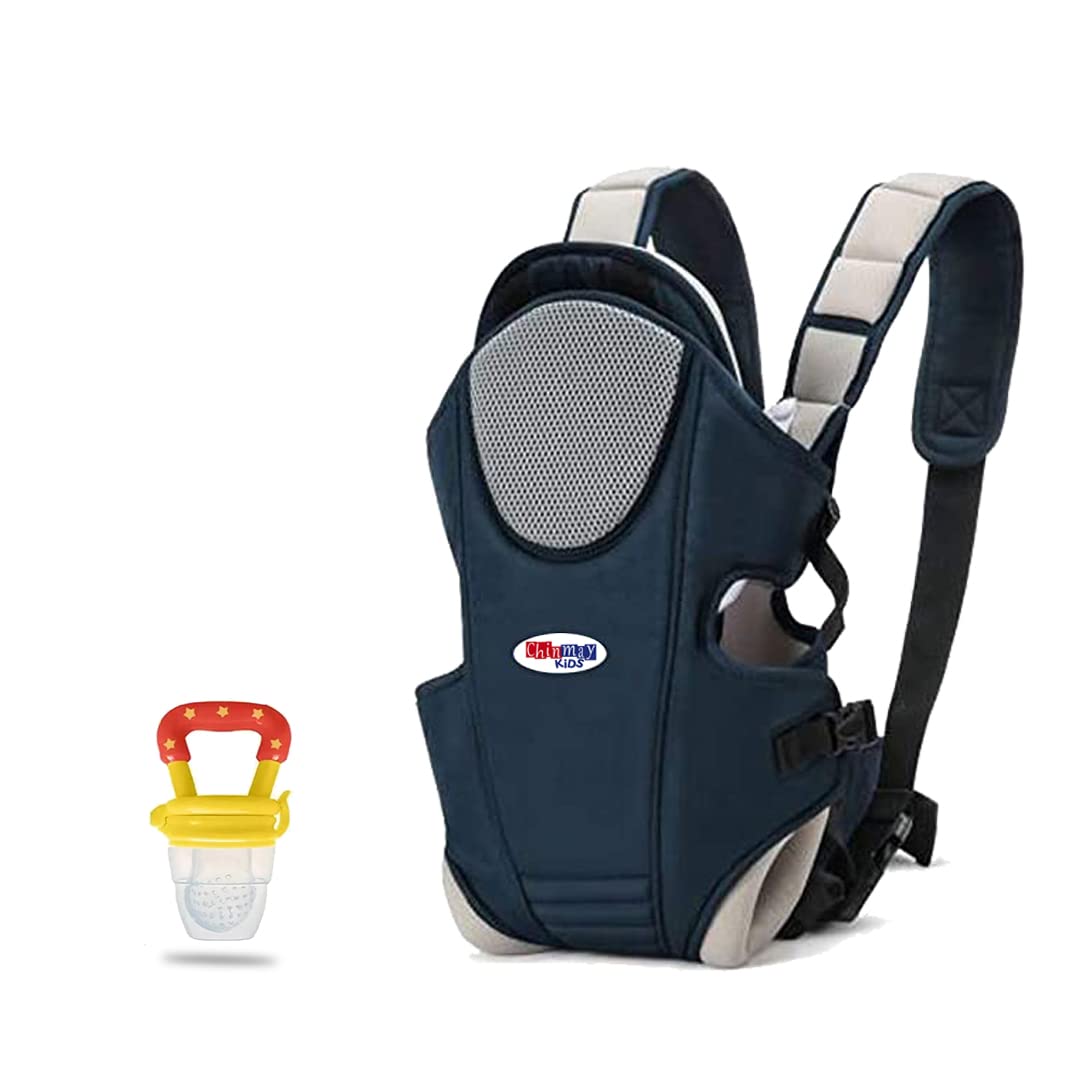 Chinmay Kids Combo of Baby Soother & 3-in-1 Adjustable Baby Carrier Cum Kangaroo Bag with Carrying Basket for Front & Back (Combo 4)