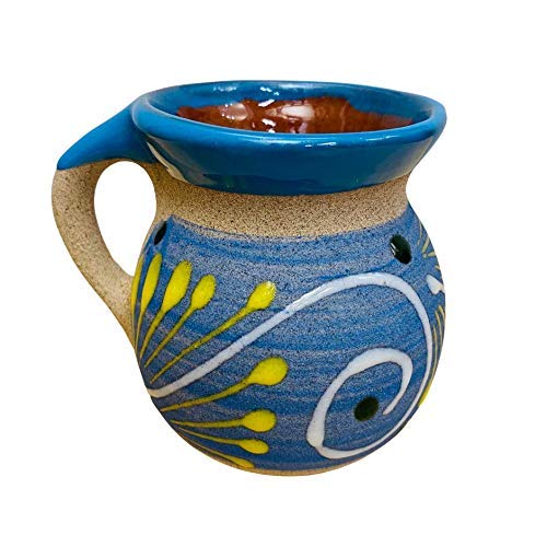 Juego de 4 Tazas de Barro Mexicanas Decoradas miniatura 4