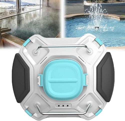 Robot limpiador de piscinas totalmente automático con filtro ultrafino, ideal para superficies de hasta 51 m² (550 pies cuadrados) - Limpiafondos inteligente inalámbrico - Aspirador para piscina