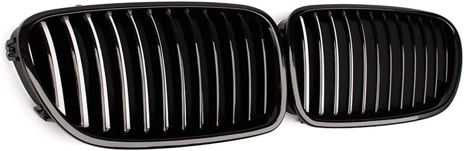 SNA F10 Grille, Front Kidney Grill for 2010-2016 5 Series F10 F11 And F10 M5 (Single Slat Gloss Black Grill, 2-pc Set)
