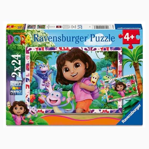 Ravensburger - Puzzle 2x24 pièces - l'univers de Dora l'exploratrice