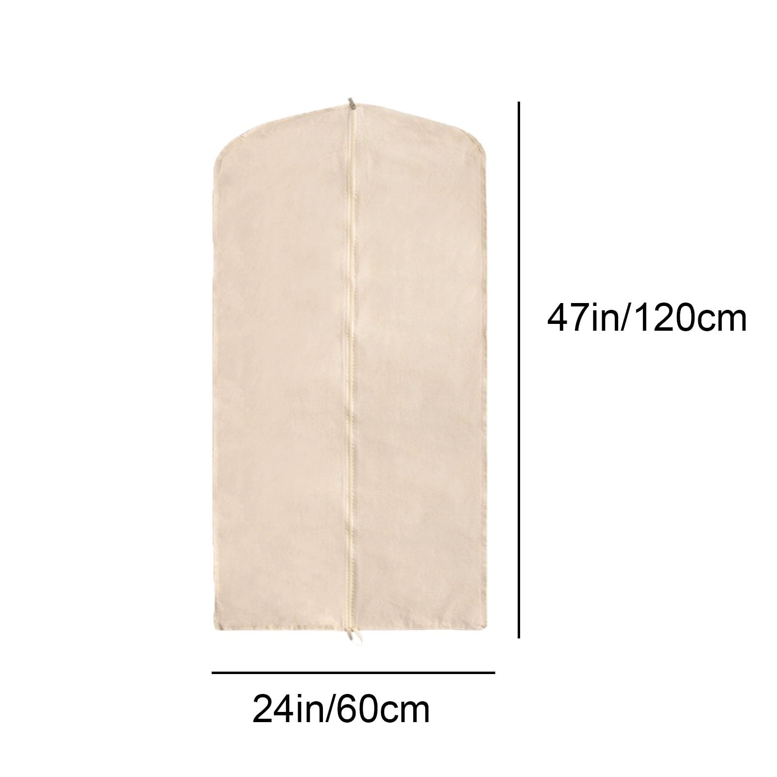 Housse Vetements a Suspendre en Coton, Housse Vetement Penderie, Pliable en Deux, Placard pour Vêtements, Manteaux, Vestes, Chemises, Robes(24x47in/60x120cm)
