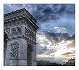 Z4L Couvercle de cuisinière en verre - Protection anti-éclaboussures - 60 cm x 52 cm - Pour cuisinière - Arc de triomphe, Paris, rayons du soleil