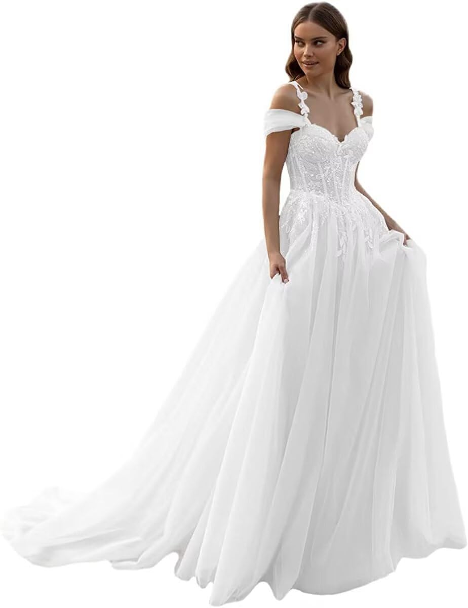 Mermaid Wedding Dress Lace Appliques Slit Long Sleeves Bridal Dress