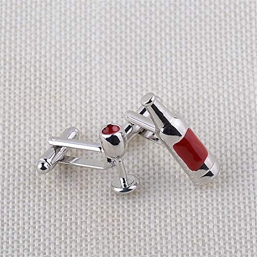 LUOSI manchetknopen fles manchetknopen rood glas Franse shirt Tie Clips manchetten knop voor mannen geschenken - Image 4