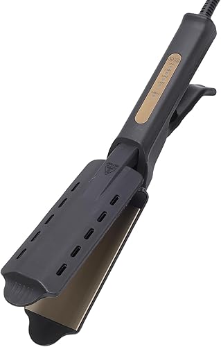 Miniatura 8 de ZJchao Plancha plana extra ancha para alisar y rizar el cabello, herramienta de peinado de calentamiento rápido con 4 ajustes de temperatura para