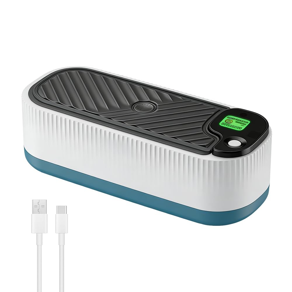 Nettoyeur Ultrasons, Bac a Ultrason 300ml, Nettoyeur Ultrasons Lunettes avec 3 Modes, Portable Nettoyeur Ultrason, Ultrasonic Cleaner pour Lunettes, Bijoux, Bagues, Pièces de Monnaie