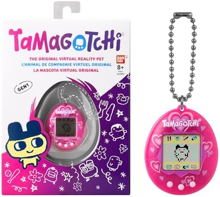 Bandai Tamagotchi Original Paradise Shell | Tamagotchi Original Cyber Pet 90s Adults and Kids Toy with Chain | Retro Virtual Pets are Great Boys and Girls Toys or Gifts for Ages 8+