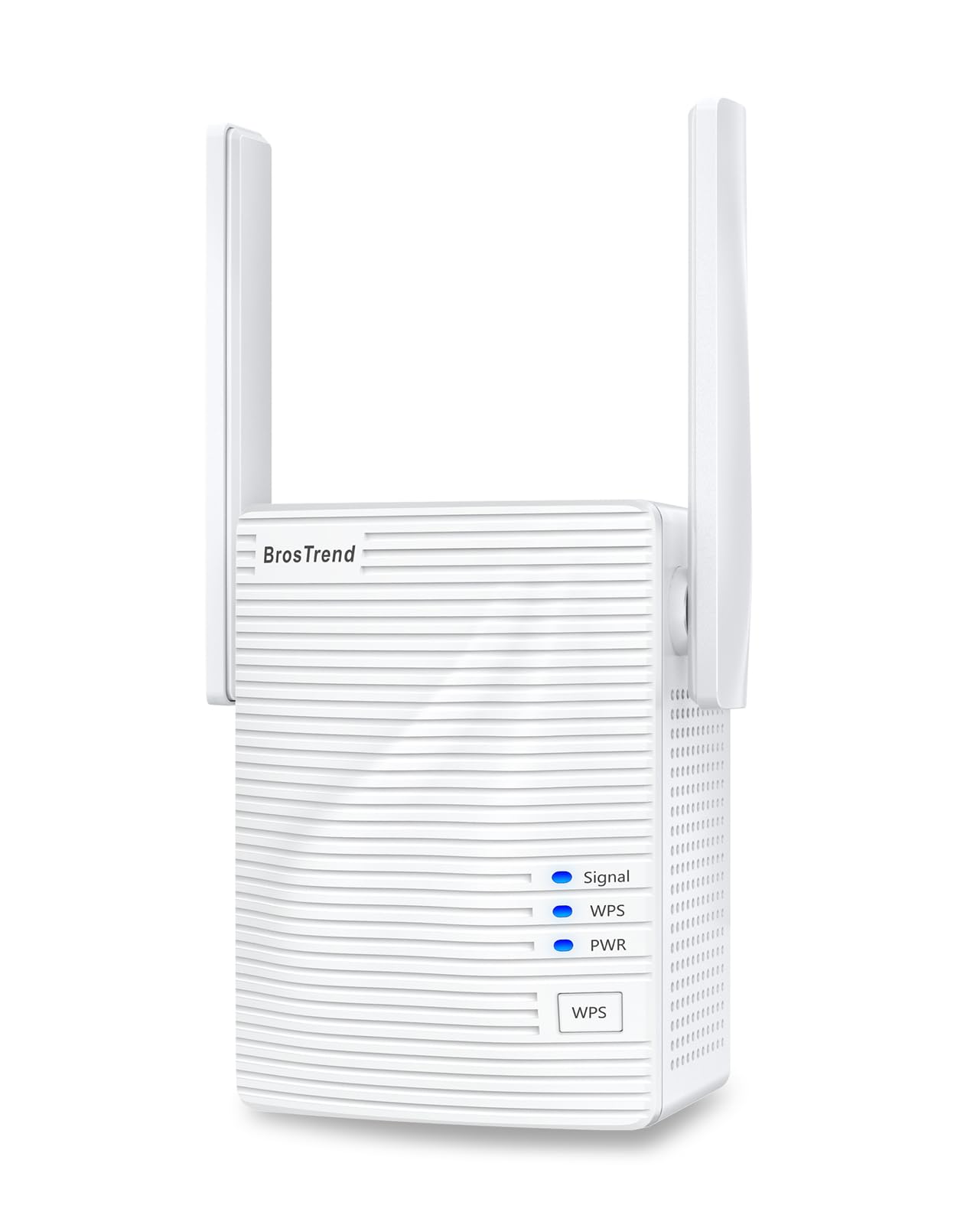 BrosTrend AC1200 DualBand WLAN Verstärker Kompatibel mit Allen WLAN Geräten | 1200 Mbit/s WLAN Repeater für Steckdose, WPS Einfache Einrichtung (Unterstützt Telekom Magenta Entertain TV / Router Nicht)
