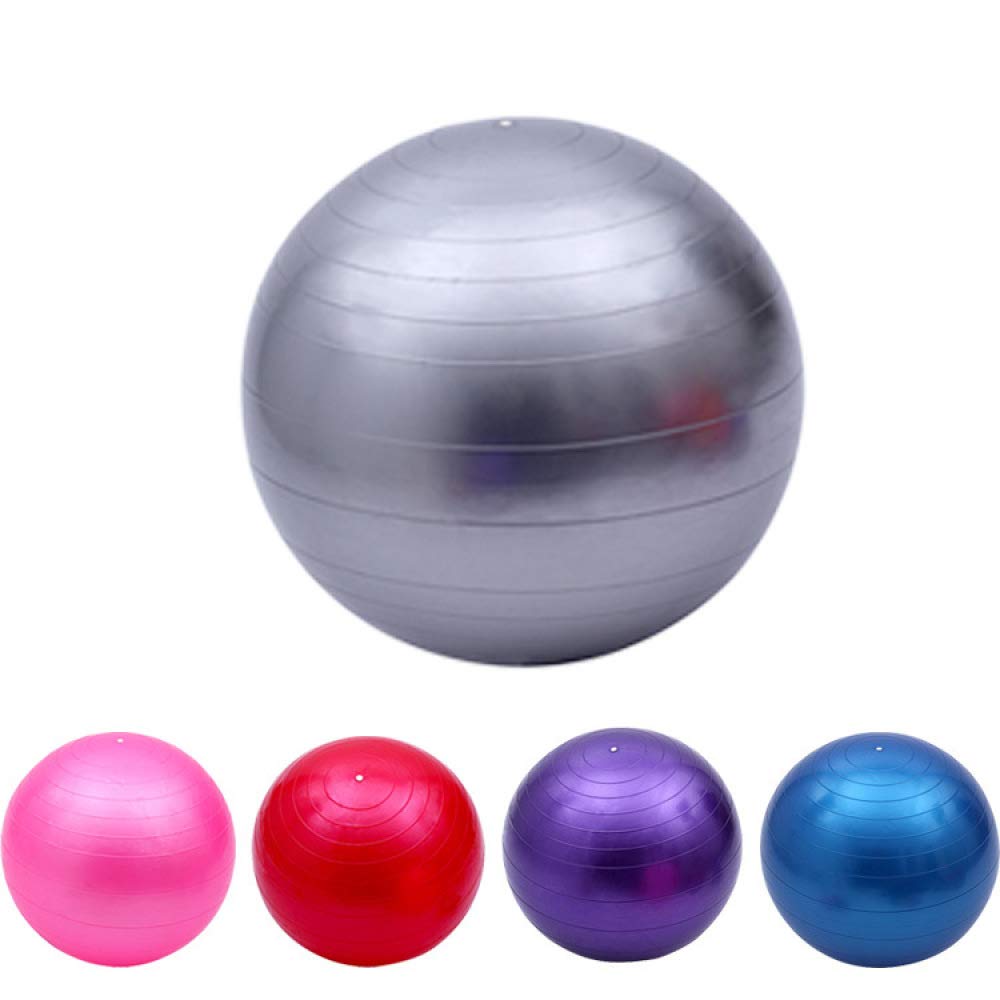 Yoga Balls,Gymnastikball Mit Fußpumpe Für Fitness-Stabilität Balance Yoga - Für Pilates-Kerntraining Und Physiotherapie,Grey-（45cm）