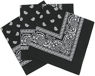Laciteinterdite Set of 3 Paisley Bandanas for Men and Women, 57 x 57 cm One Size Pink