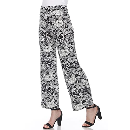 white mark Women's Floral Paisley Palazzo Pants3