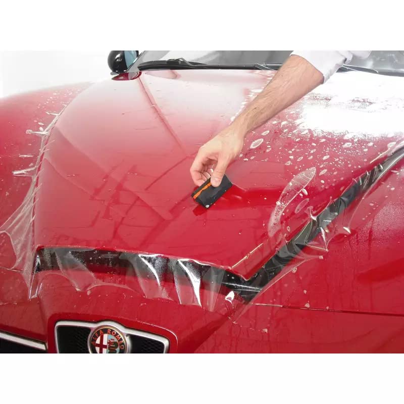 AS ADESIVI SICUREZZA StickersLab - Film PU vinilico Trasparente Satinato per Protezione verniciatura Parti automobilistiche APA Made in Italy h152 (152cm x 100cm)