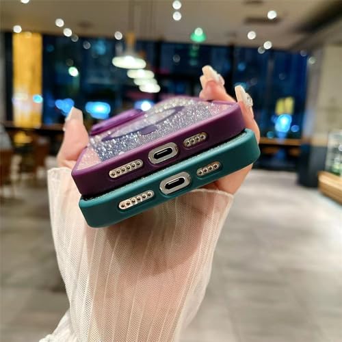 Coque de téléphone magnétique anti-choc iPhone 13 évite les rayures dégradé violet - 6