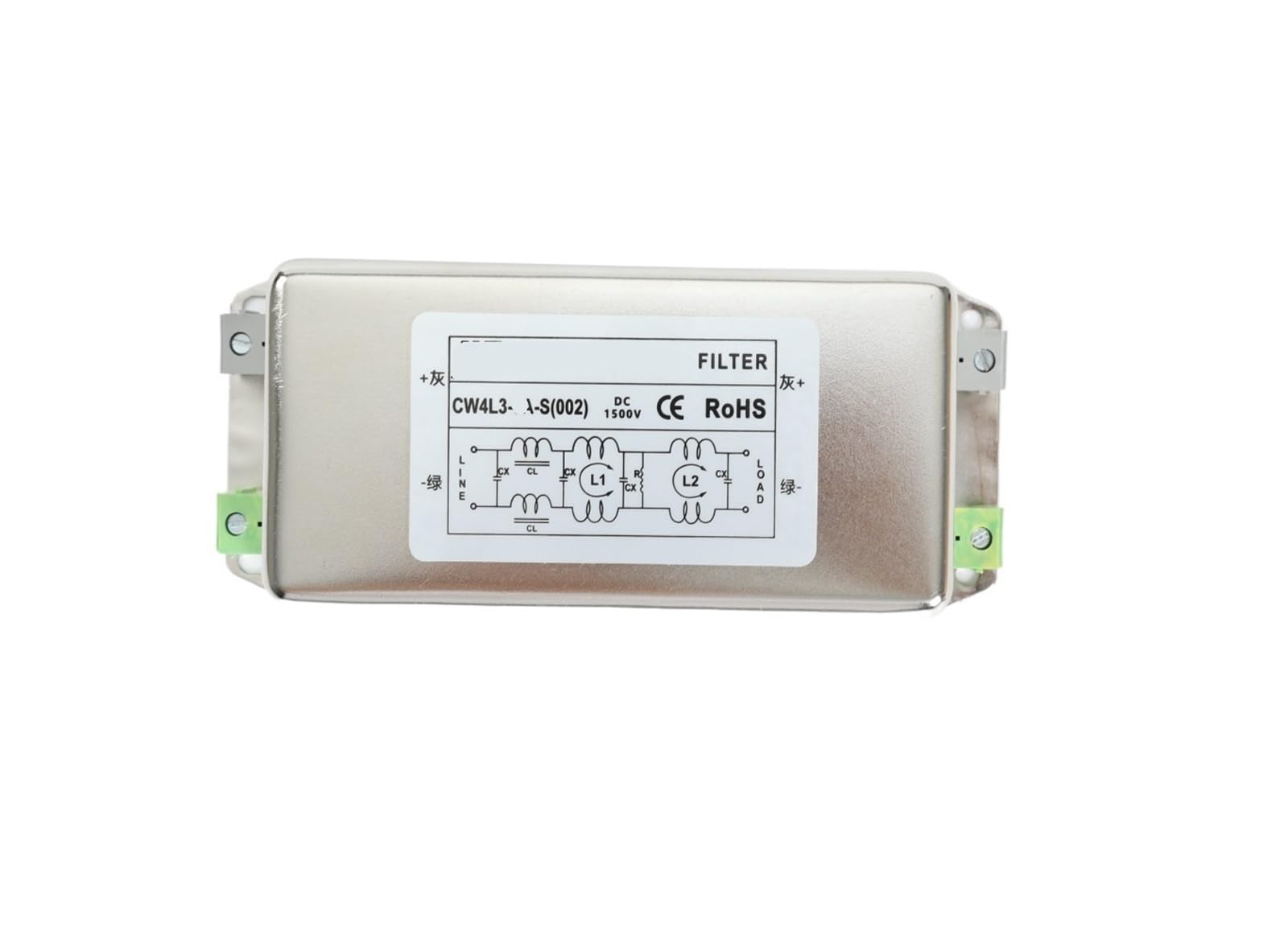 Filtro de potencia de CC CW4L3-1A/30A-S monofásico supresor de interferencias para 48V y 1500V