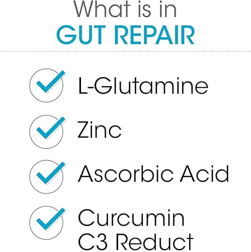 Miniatura 5 de Silver Fern Reparación intestinal - Suplemento de salud digestiva en polvo - L-glutamina, curcumina, zinc y ácido ascórbico (1 tina - 30 porciones)