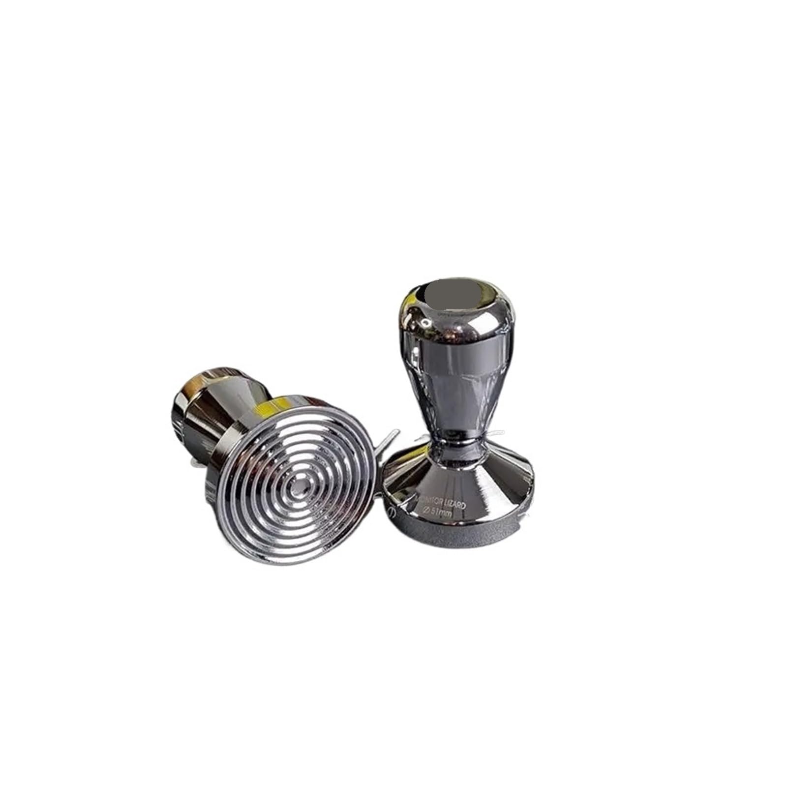 Llenado Prensa De Polvo Sólido De 51 Mm Distribuidor De Polvo De 58 Mm Acero Inoxidable 53, Martillo De Café En Polvo Mango De Acero Italiano Roscado.(Tread base 53mm)