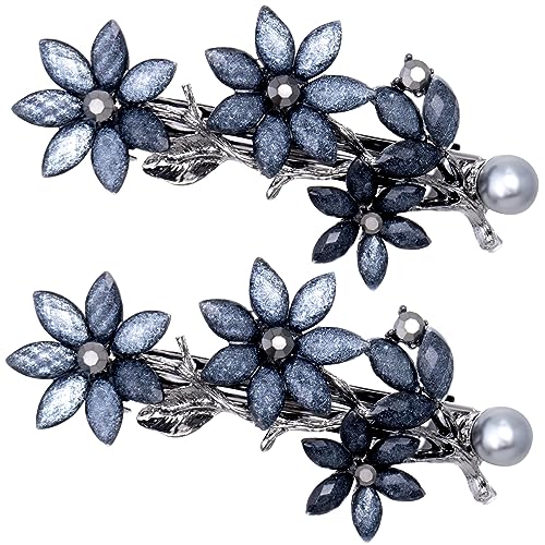 Joez Wonderful 2 pzas Pinzas de Pelo con Pedrería Azul miniatura 1