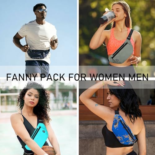 Image of Fanny Pack for Women Men,Crossbody Fanny Pack Water Resistant Sports Waist Bag Pack, Belt Bag for Travel Hiking Running