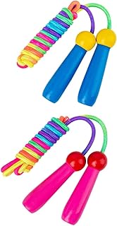 Toyvian 2pcs Colorful Skipping Rope Fitness Jump Rope Exercise Jump Rope Skipits for Kids Skipping Rope Exercise Jumping Rope Exercise Jump Ropes Fitness Skipping Rope Sports Jumping Rope