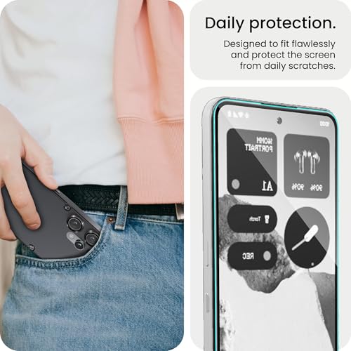 Image of ArmourPro Edge to Edge Tempered Glass for Nothing CMF Phone (2) Pro with Black Camera Ring Guard, 9H Screen Protector, Anti-Scratch, Anti-Fingerprint, Bubble-Free Installation Kit