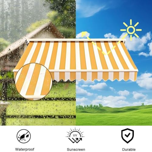 Toile de rechange pour auvent imperméable et durable 4x3m jaune