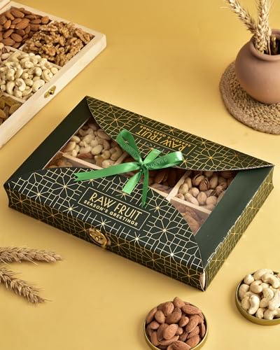 Image of Hyperfoods Dry Fruits Gift Pack DryFruits Gifts For Employees Pack of 6 Dry Fruits Gift Pack Hampers For Family