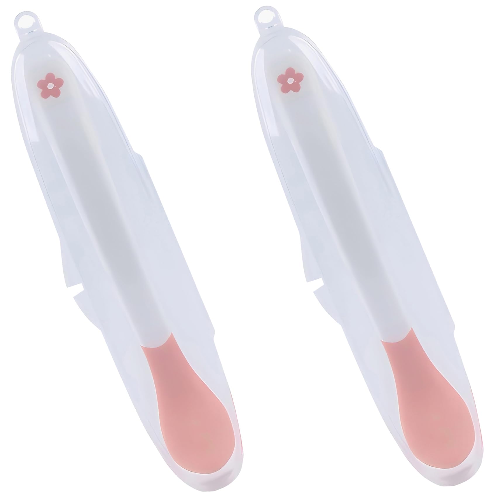 OKAWASI 離乳食スプーン 2本セット 温度で色が変わる 温感スプーン赤ちゃんの火傷防止(ピンク)