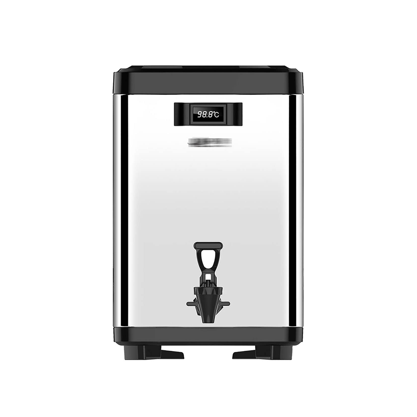 Urna de catering de acero inoxidable, jarra de café con aislamiento térmico de 10 L con termómetro, grifo y trípode plegable para eventos y fiestas