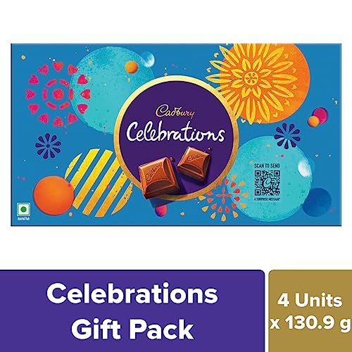 Image of Cadbury Celebrations Assorted Chocolate Gift Pack, 64.2G- Pack Of 8 & Celebrations Assorted Chocolate Gift Pack, 136.7 Grams - Pack Of 4