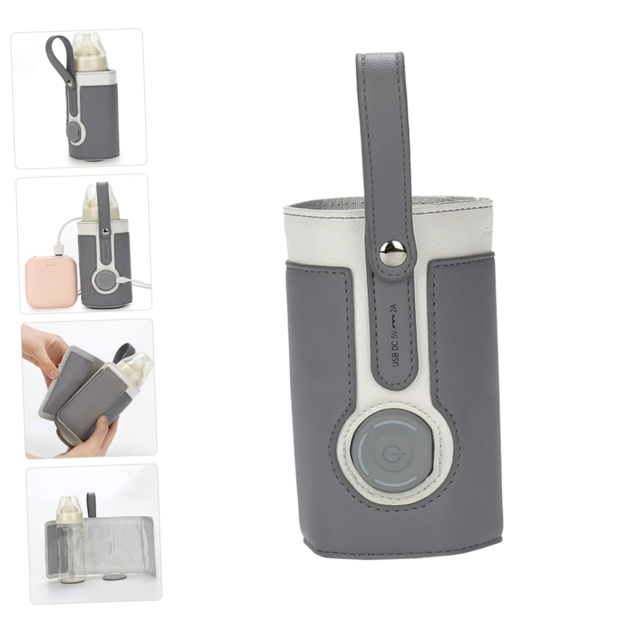 BESPORTBLE Portable USB Bottle Warmer Bag Temperature for Travel Compatible with Various Milk Bottles for Mommy Hospital Bag Deep