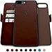 Dreem iPhone 7-8 Plus Wallet Case, Magnetic Detachable Slim-Case, Fibonacci Luxury Vegan Leather, RFID Protection - Coffee Brown