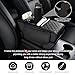 SHMZK Car Center Console Armrest Pillow, Leather Car Armrest Cushion with Cup Holder & Phone Holder, Universal Armrest Storage Box Protector for Most Vehicles, Car Accessories (Black, Normal)