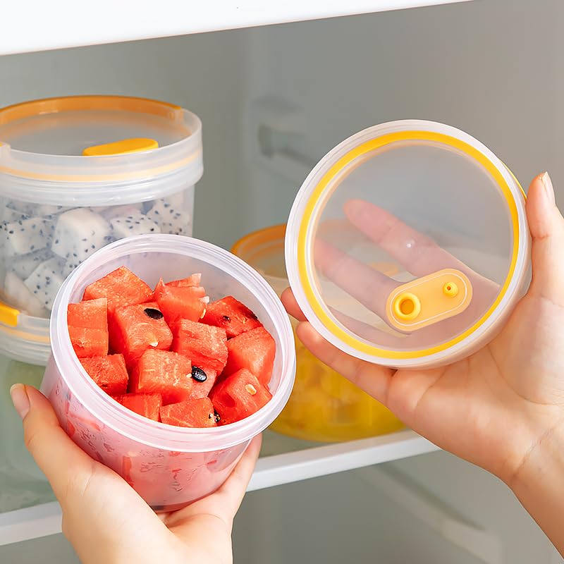 保存容器・ケース   Canisters 3 set Amazon｜Annaklin ツイストトップ プラスチック容器 蓋付き 3