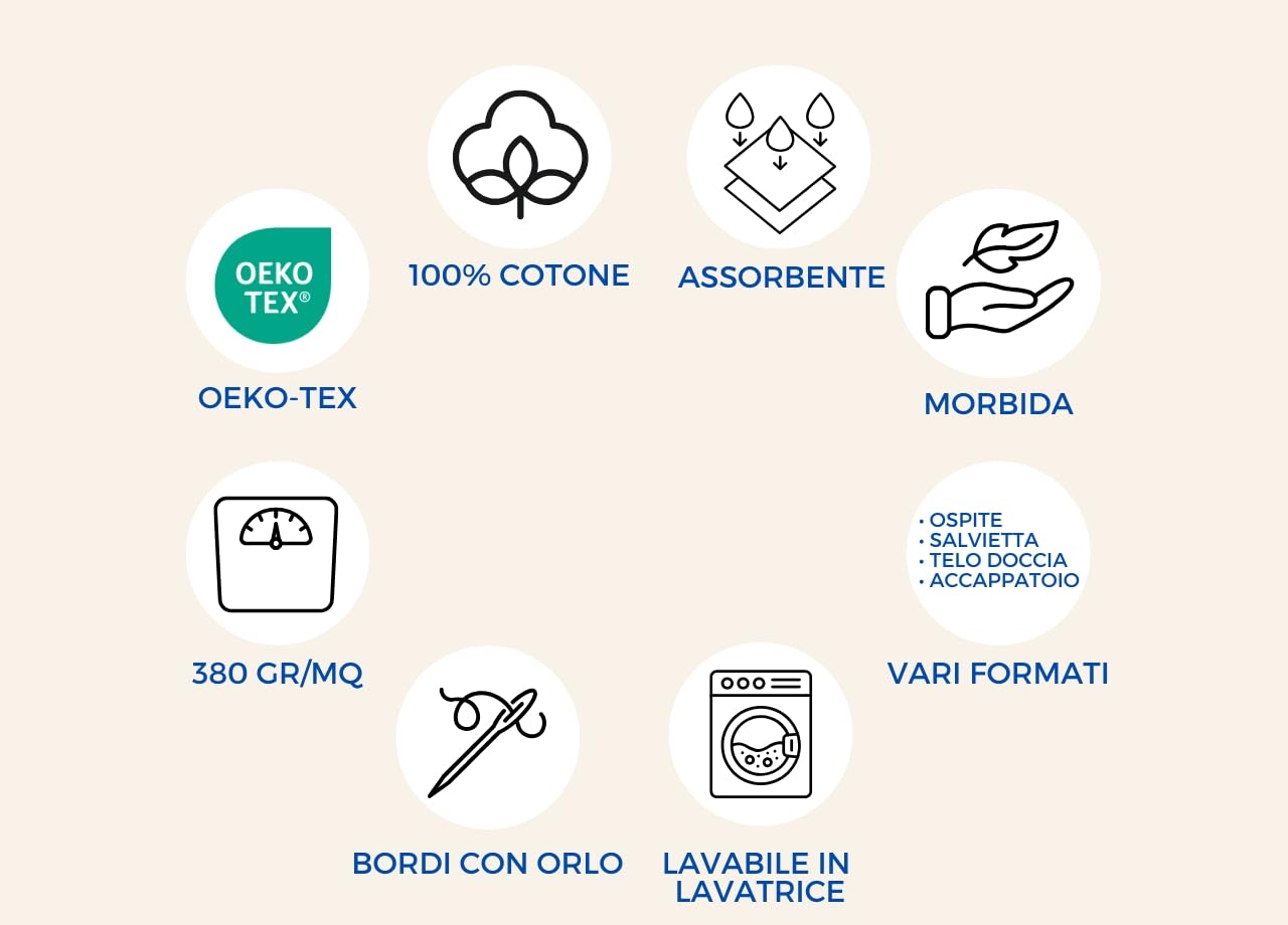 BIANCHERIAWEB Accappatoio In Morbida Spugna Per Sport Palestra Piscina Viaggio con Cappuccio E Cintura Tinta Unita Mod. Boutique