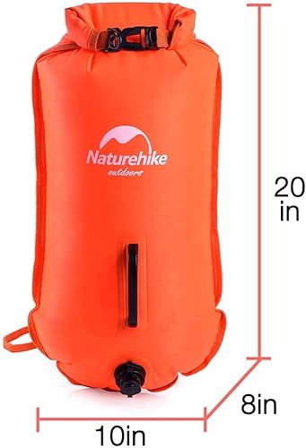 Miniatura 2 de Naturehike Boya de natación de seguridad de alta visibilidad de 28 litros  Flotador de remolque de burbujas ultraligero y bolsa seca para natación