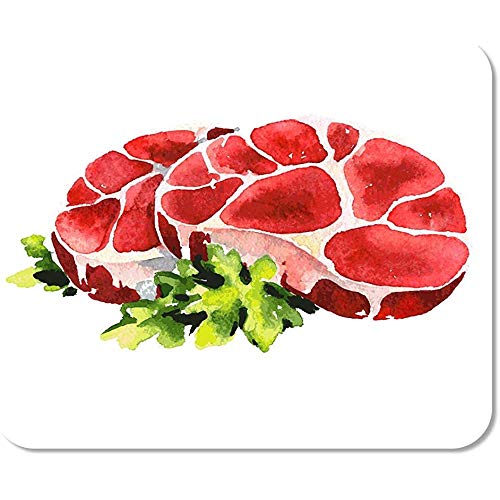 Preisvergleich Produktbild Mausepad Frisches, Appetitliches Fleisch, Schweinefleisch, Rindfleisch, Steaks, Kotelett, Büromaus, Matte, Mauspad, 25 X 30 Cm, Spiel, Mauspad, Rutschfest, Bedruckte, Bunte Sonder