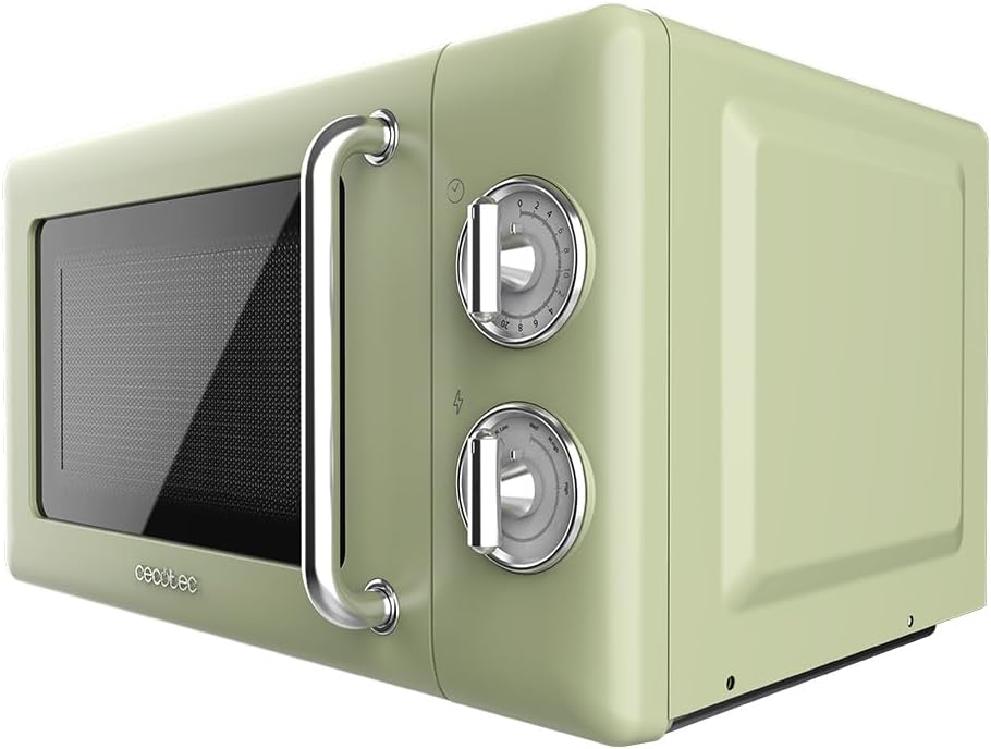 Cecotec Forno a microonde meccanico da 20 litri Proclean 3010 Retro Green. 700 W in 6 livelli, timer fino a 30 minuti, modalità sbrinamento, design vintage in verde, finiture in acciaio : Amazon.it: Grandi elettrodomestici Cecotec Forno a microonde meccanico da 20 litri Proclean 3010 Retro Green. 700 W in 6 livelli, timer fino a 30 minuti, modalità sbrinamento, design vintage in verde, finiture in acciaio : Amazon.it: Grandi elettrodomestici