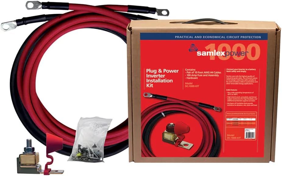 SAMLEX Solar DC – 1000 – Kit Inverter Installation Kit by Samlex America