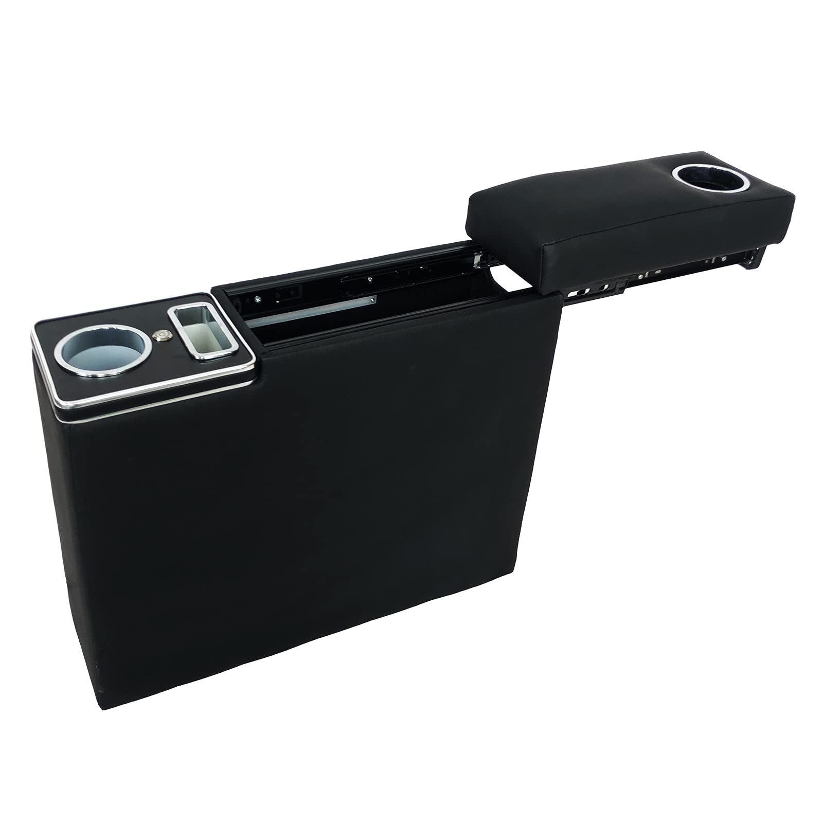大容量コンソールボックス LEDライティング付き Amazon | Fkstyle 車用 コンソールボックス 汎用 角型アームレスト 大