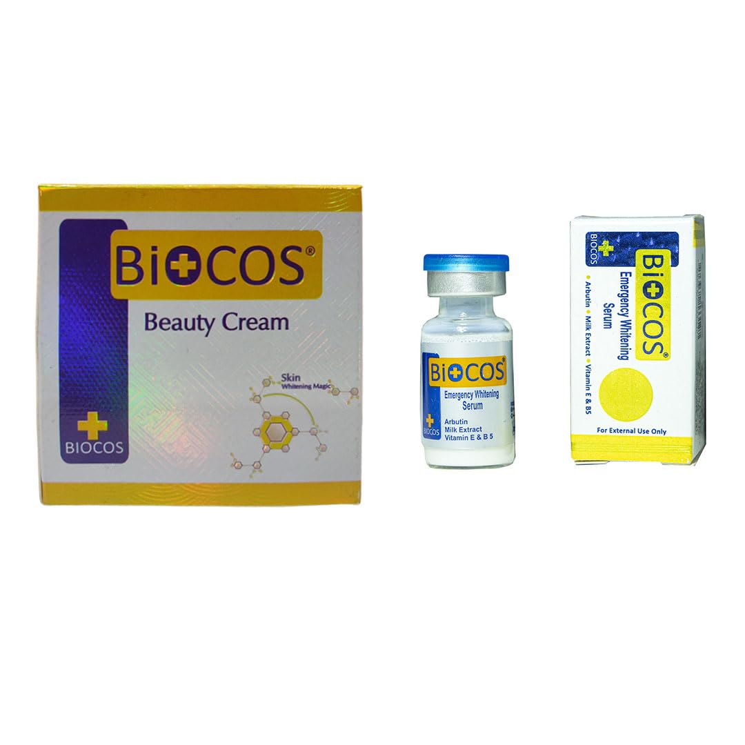 Biocos Beauty Face Whitening cream & Formula Brightening Serum COMBO
