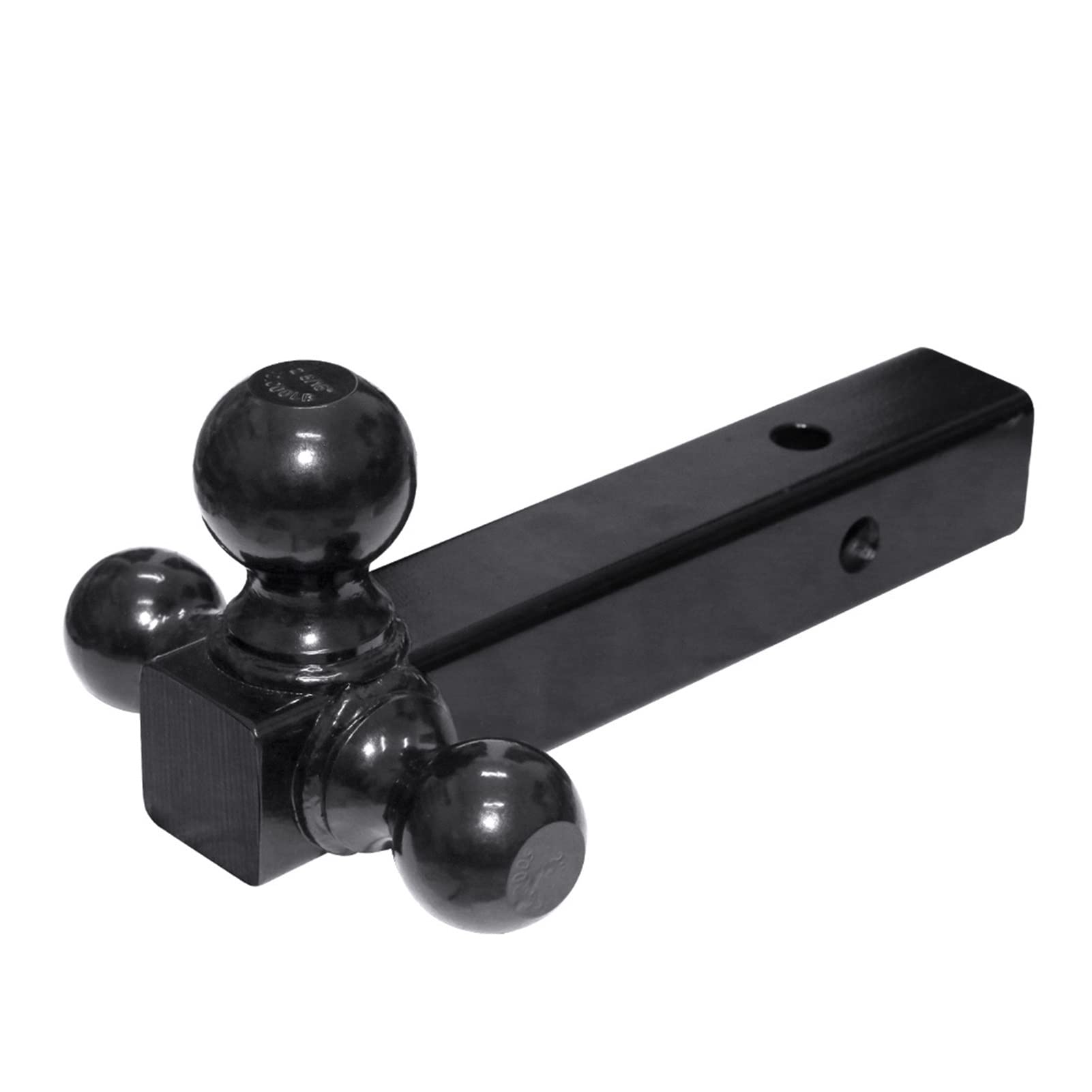 Zaczep do przyczepy, TRI-Ball Mount Trailer Hitch Class 2 3 i 4 pasuje do 2" Odbiornik do pickup SUV. Ciężkie obciążenia czarnej stałej rurki