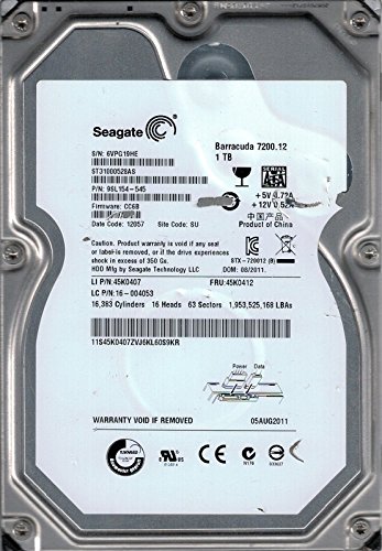 Preisvergleich Produktbild Seagate ST31000528AS P / N: 9sl154545 F / W: CC6B 1 TB SU