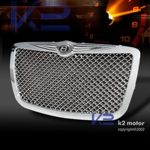 k2motor 2004 05 06 07 09 2010 Chrysler 300/300c Mesh Grille+crystal Badge