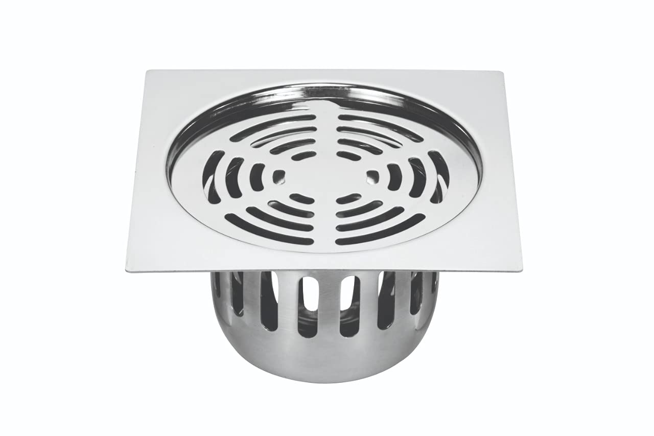 CHILLY-S Stainless Steel Square Flat Cut Ringo Floor Drain Cover, Jali, Grating with Cockroach Trap 153mm x 153mm (6") (B08XBLXRK5) Amazon Price History, Amazon Price Tracker