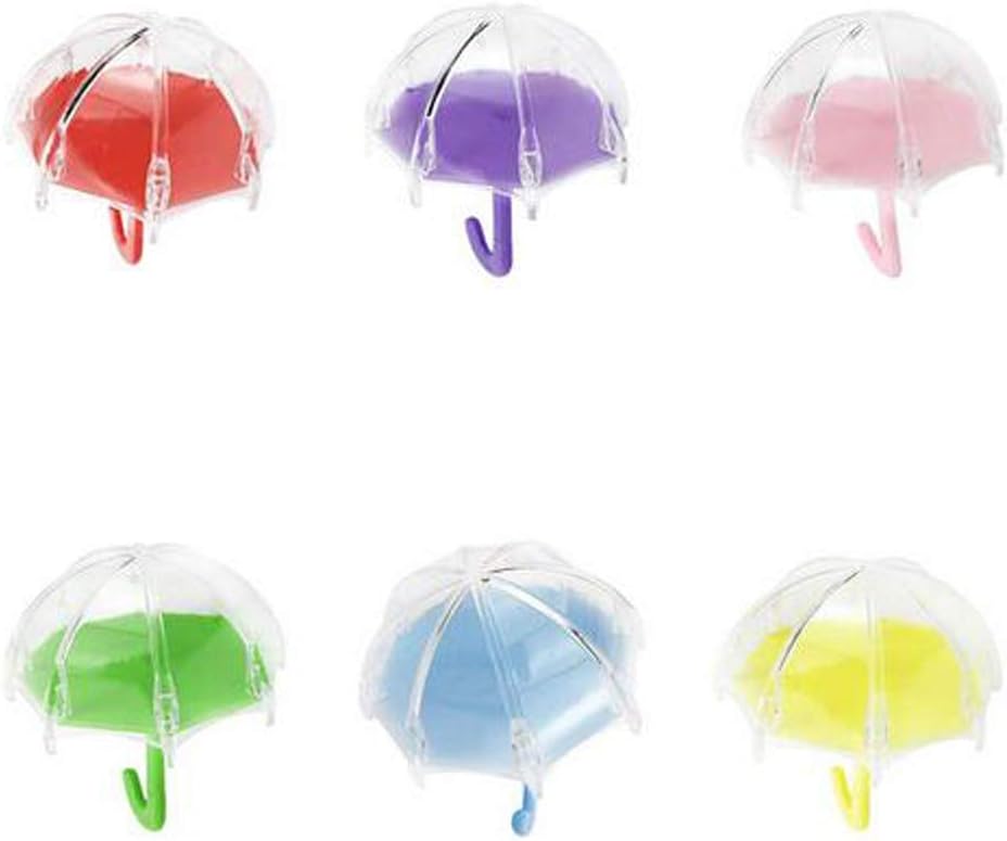 6 Pieces False Eyelashes Box Umbrella Shaped False Eyelash Packaging Box Empty Clear Storage Case Plastic Eyelash Packaging Boxes for False Eyelashes and Candy Storage, Color Random