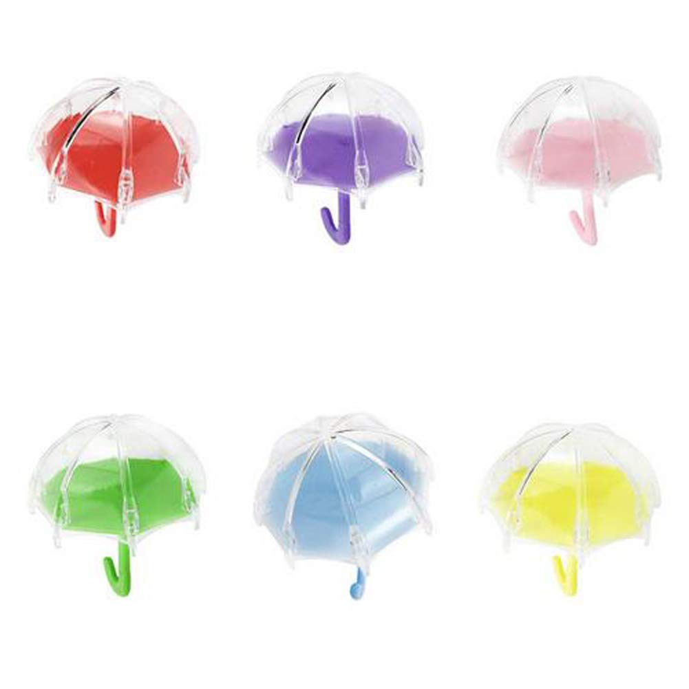 6 Pieces False Eyelashes Box Umbrella Shaped False Eyelash Packaging Box Empty Clear Storage Case Plastic Eyelash Packaging Boxes for False Eyelashes and Candy Storage, Color Random