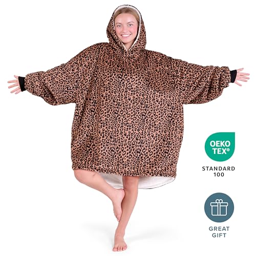 Image of Bare Home Wearable Blanket Hoodie - Soft Plush Sherpa - Warm and Cozy - Oversized Wearable Blanket