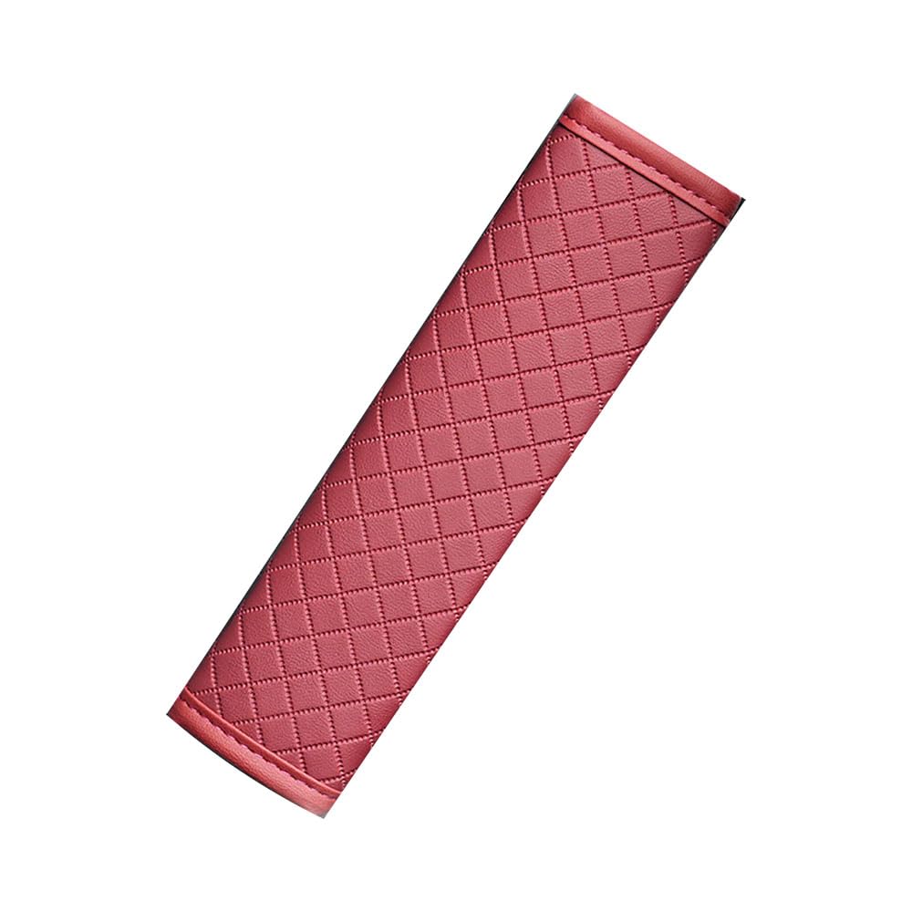 bairuibin Car Seat Belt Pad Cover for BYD Dolphin (EV 2023-2025 2026), Quilted Seatbelt Shoulder Strap Cushion, Soft Auto Harness Protector, Prevents Neck Rubbing & Chafing,Red