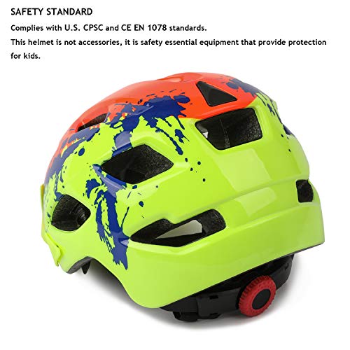 Image of Kids Helmet, Exclusky Kids Bike Helmet Adjustable Safety Lightweight Children Bicycle Helmet for Kids Skating Cycling Scooter Boys and Girls Bicycle Helmets Ages 5-8-14